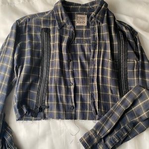 LF first of a kind cropped flannel